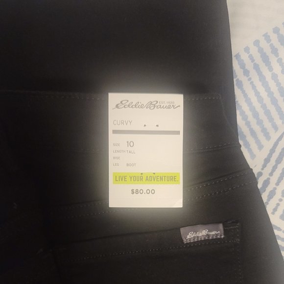 Eddie Bauer Women's Jeans Black 10 Tall NWT - Picture 3 of 7